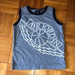 Jordan Kids Tank Top in Gray with Black Trim